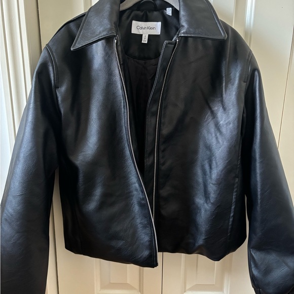 Calvin Klein Jackets & Blazers - Calvin Klein Women's Classic Black Faux Leather Jacket